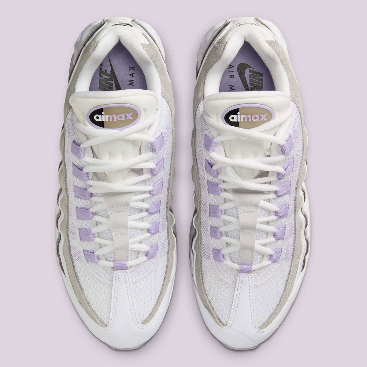 Nike Air Max 95 White Hydrangeas Light Graphite Pearl Grey Ib6396 100 2
