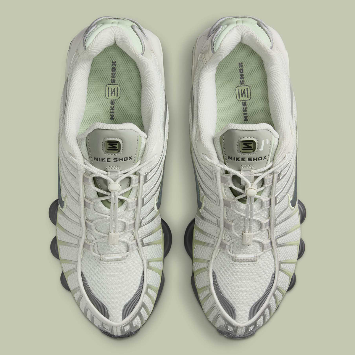 Nike Shox Tl Light Bone Olive Aura Metallic Silver Off Noir Fv0939 002 7
