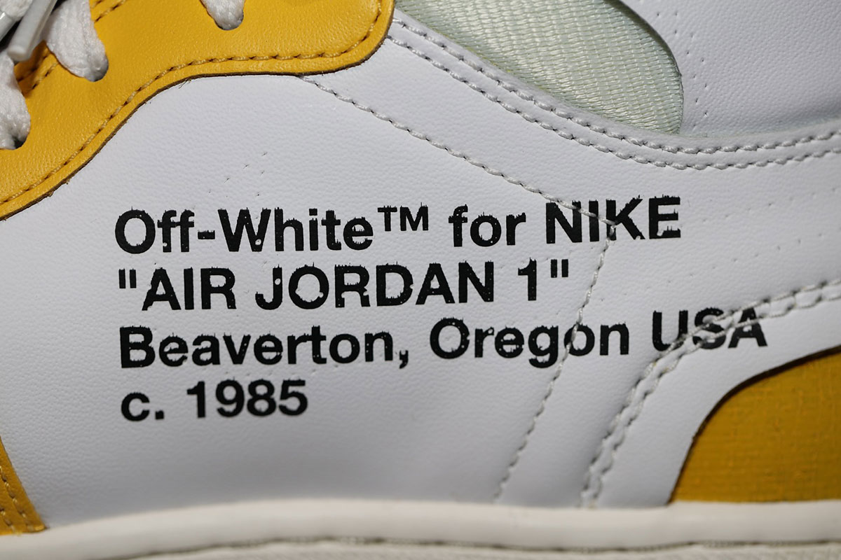 Off White Air Jordan 1 Canary Yellow 10