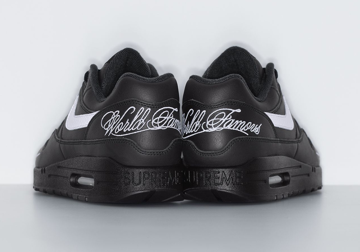 Supreme Air Max 1 Black White 2