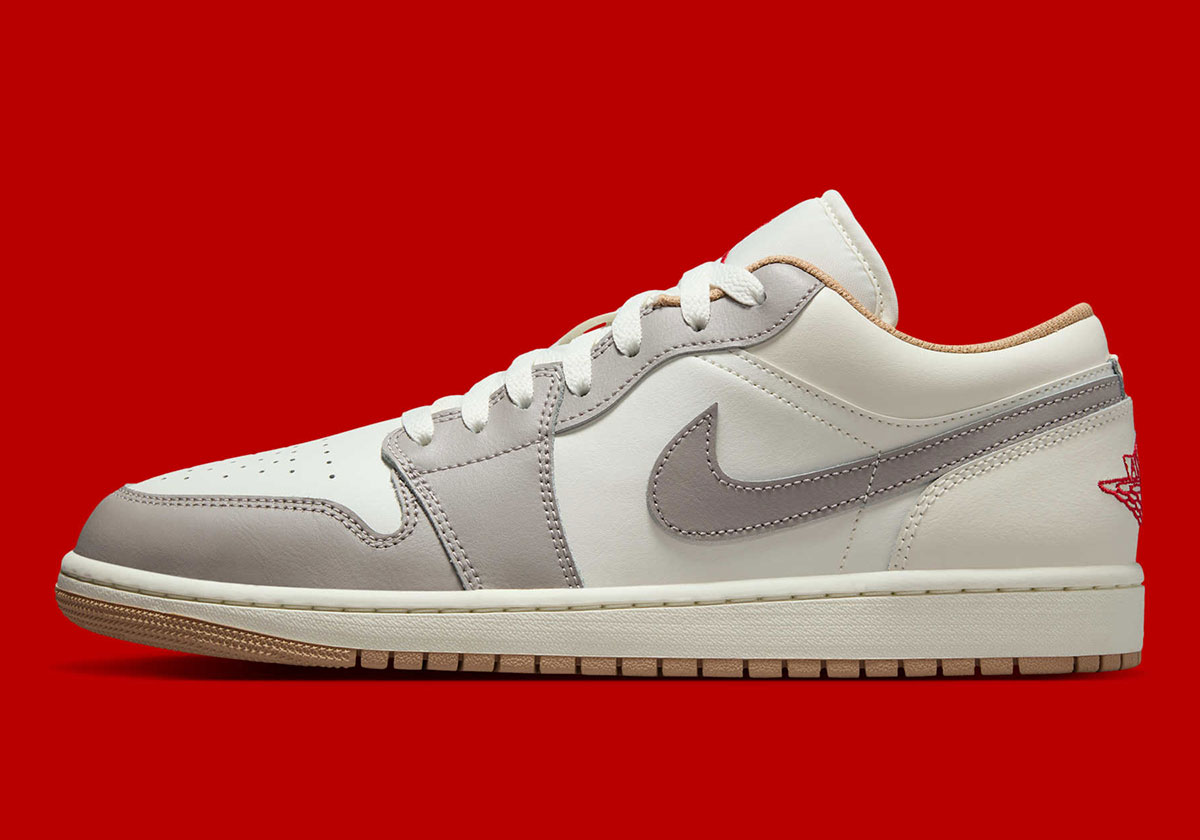 Air Jordan 1 Low Sail Fire Red College Grey Hemp Pale Ivory 553558 169 1
