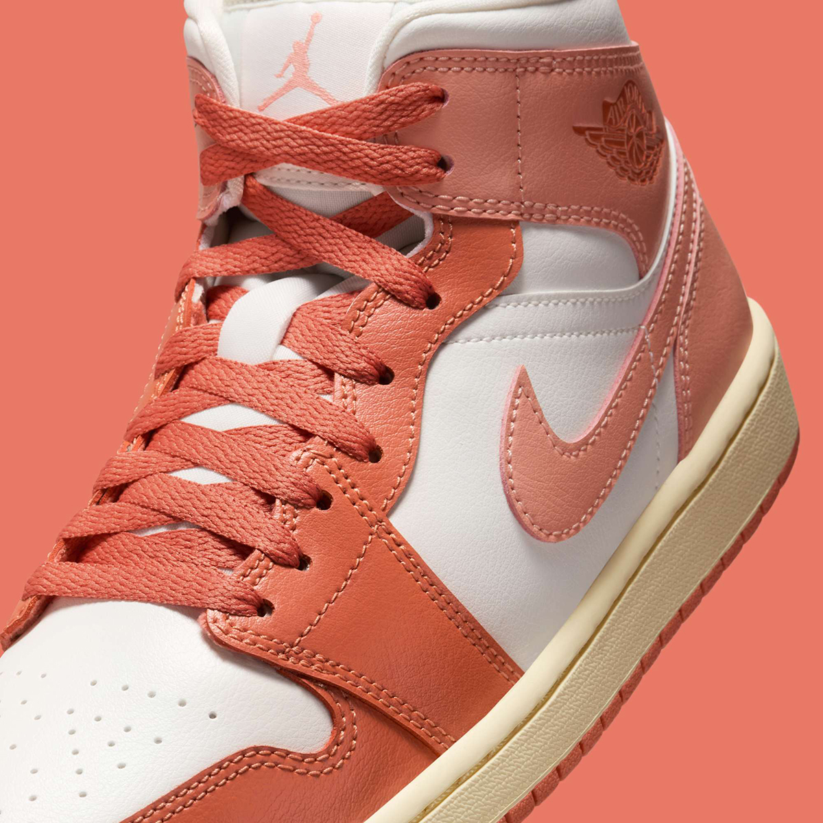 Air Jordan 1 Mid Sail Light Madder Root Muslin Bq6472 180 4