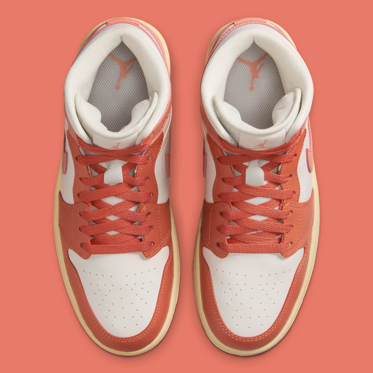 Air Jordan 1 Mid Sail Light Madder Root Muslin Bq6472 180 6