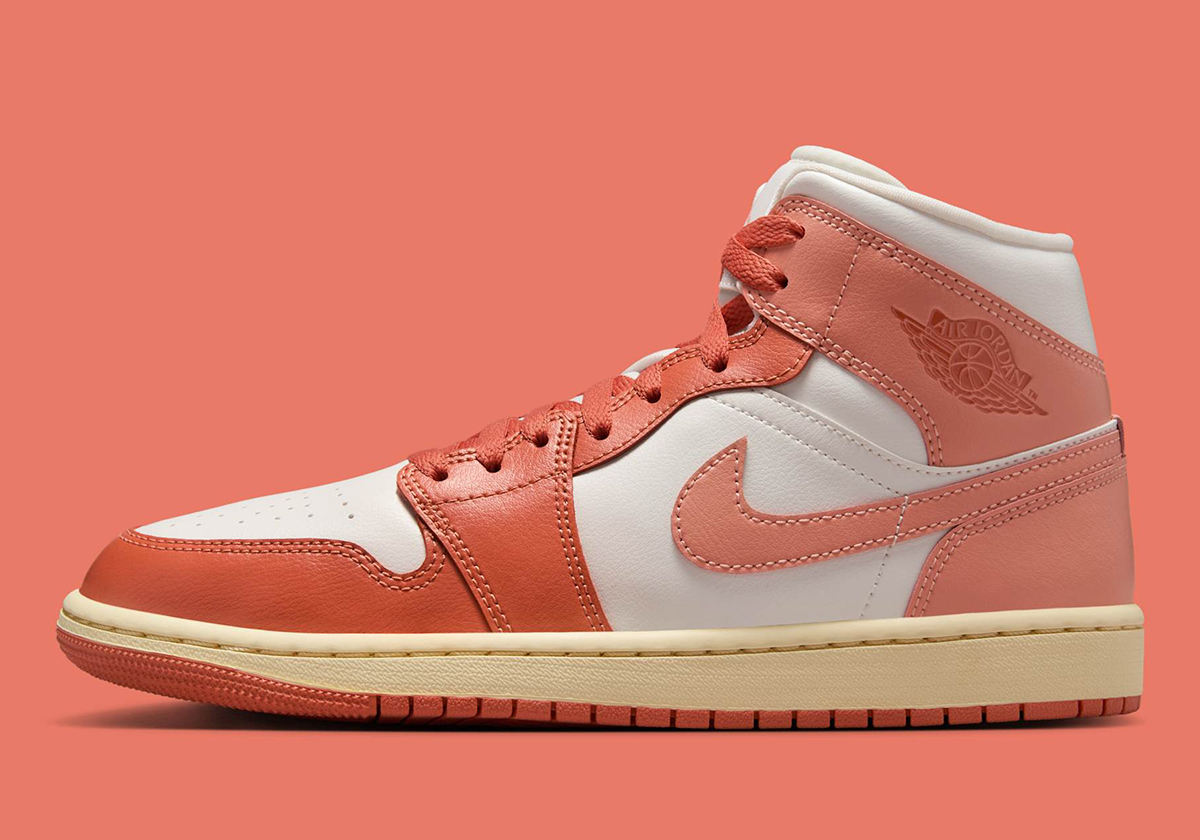 Air Jordan 1 Mid Sail Light Madder Root Muslin Bq6472 180 9