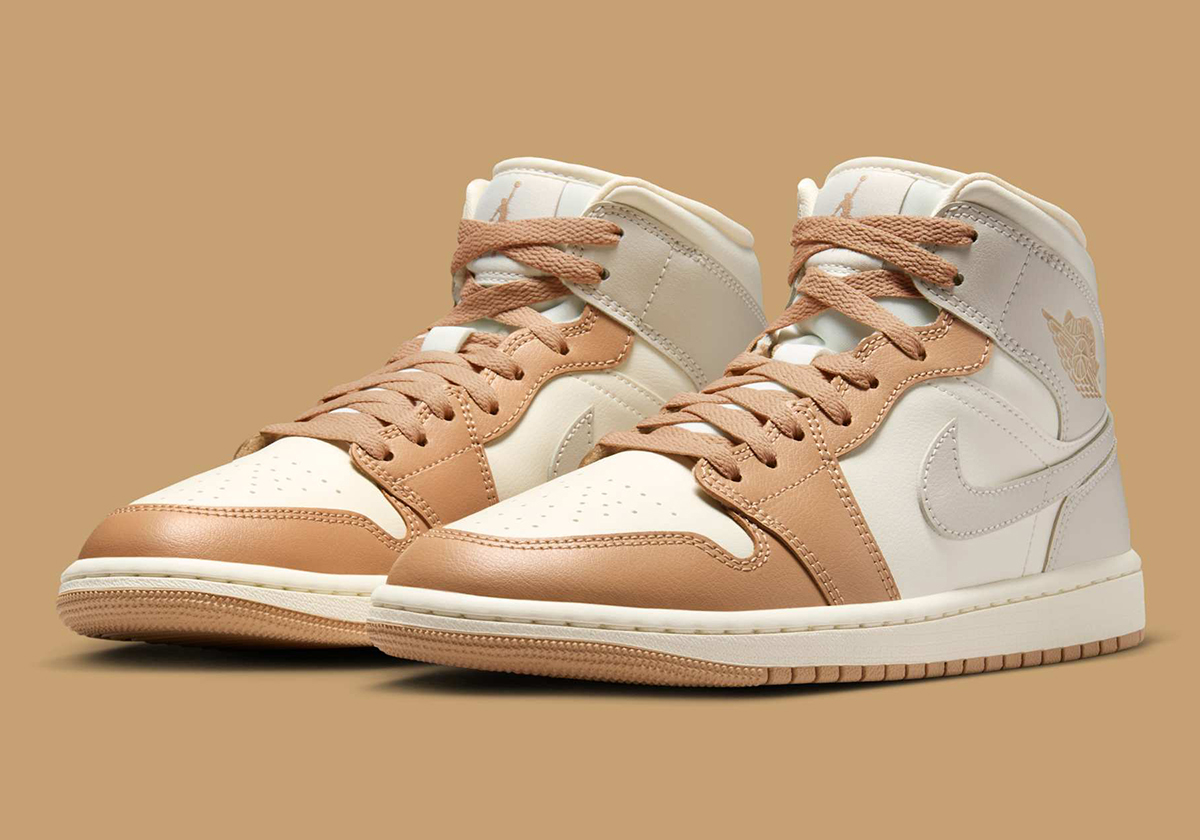 Air Jordan 1 Mid "Tan Toe" Leans On Earth Tones