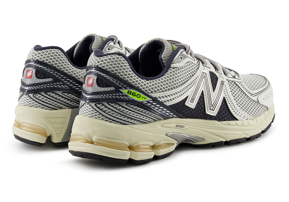 New Balance 860v2 Cream Navy Neon Ml860sn2 7