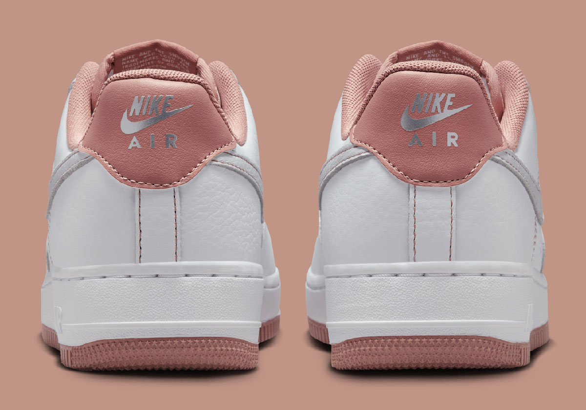 Nike Air Force 1 Low Mini Swoosh White Particle Pink Metallic Silver Ib6543 100 3