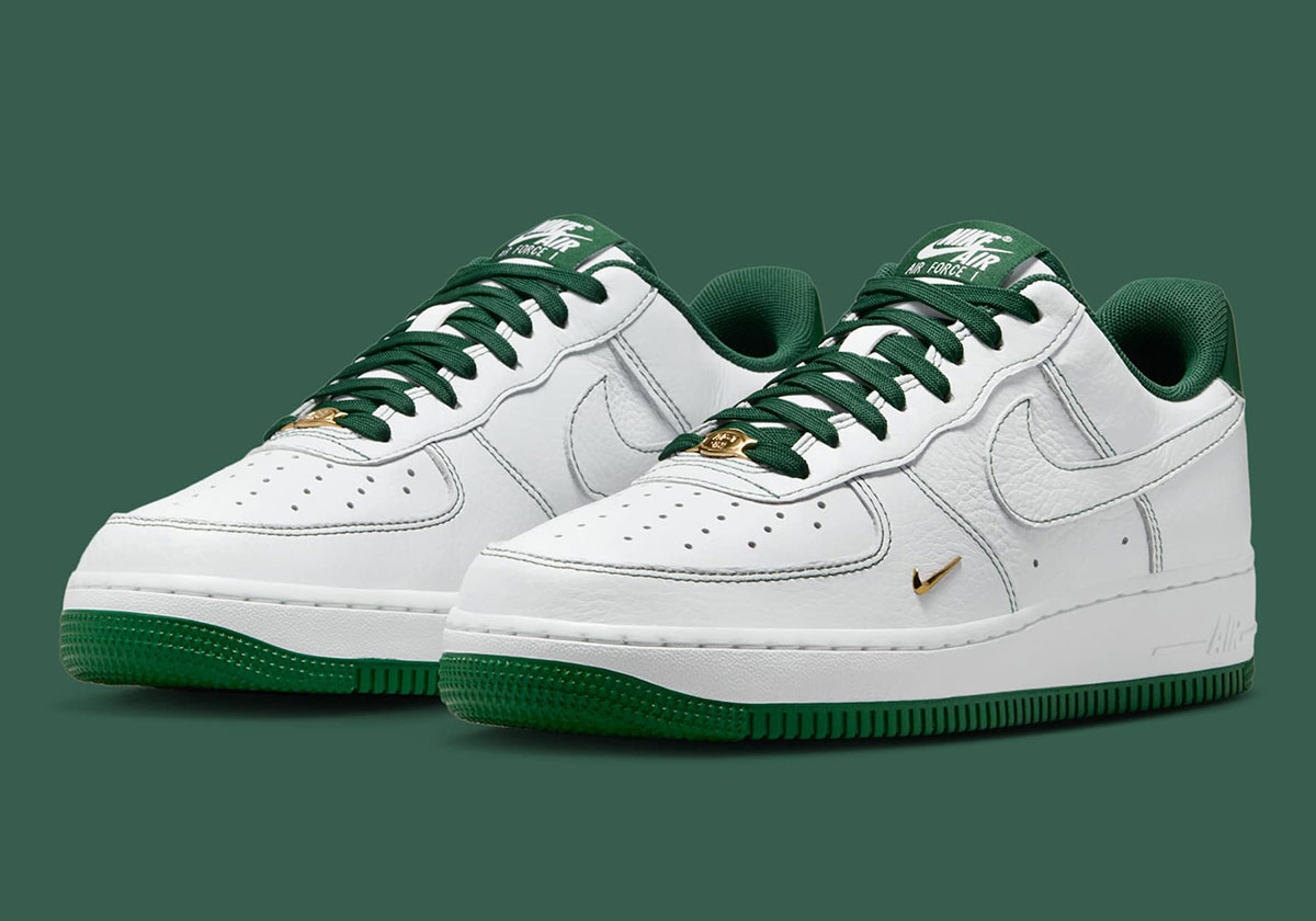 Nike Air Force 1 Low White Green Metallic Gold Ib6543 102 1