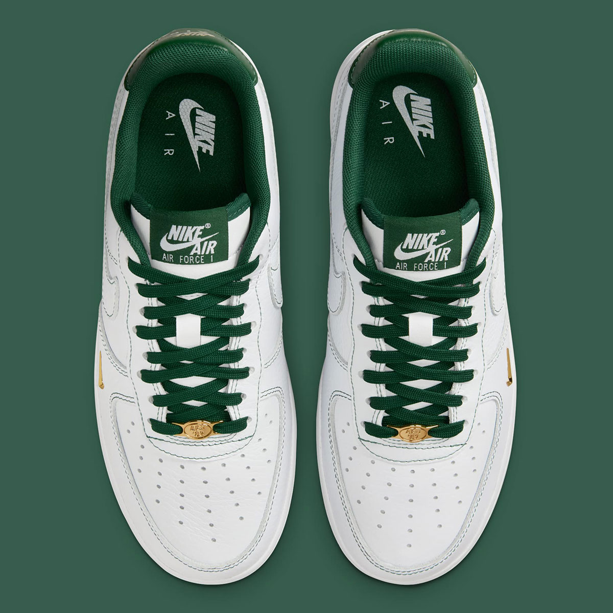 Nike Air Force 1 Low White Green Metallic Gold Ib6543 102 2