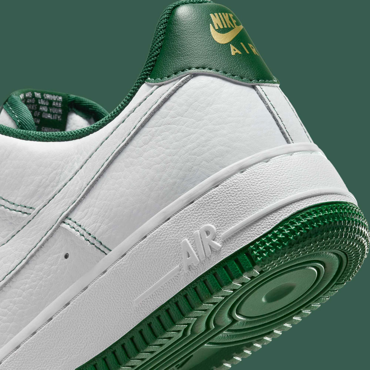 Nike Air Force 1 Low White Green Metallic Gold Ib6543 102 5