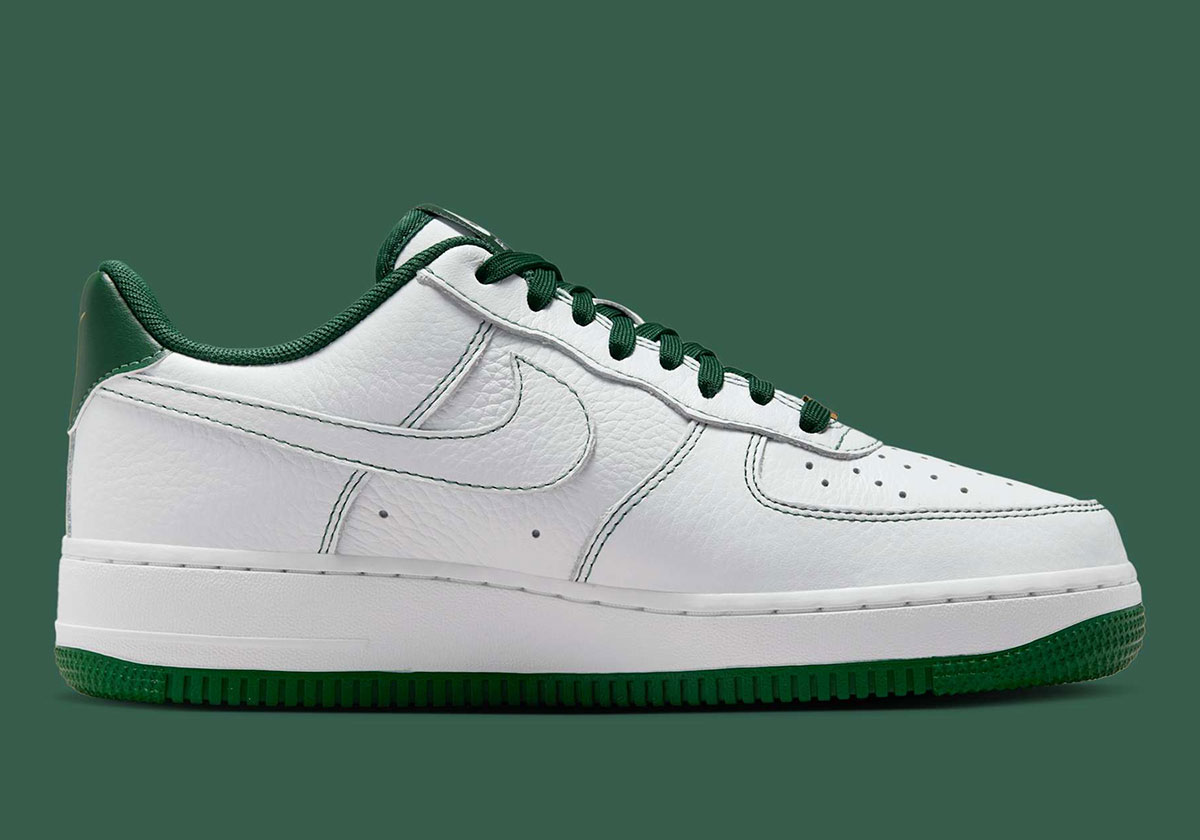Nike Air Force 1 Low White Green Metallic Gold Ib6543 102 6
