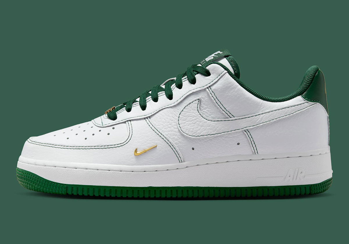 Nike Air Force 1 Low White Green Metallic Gold Ib6543 102 8