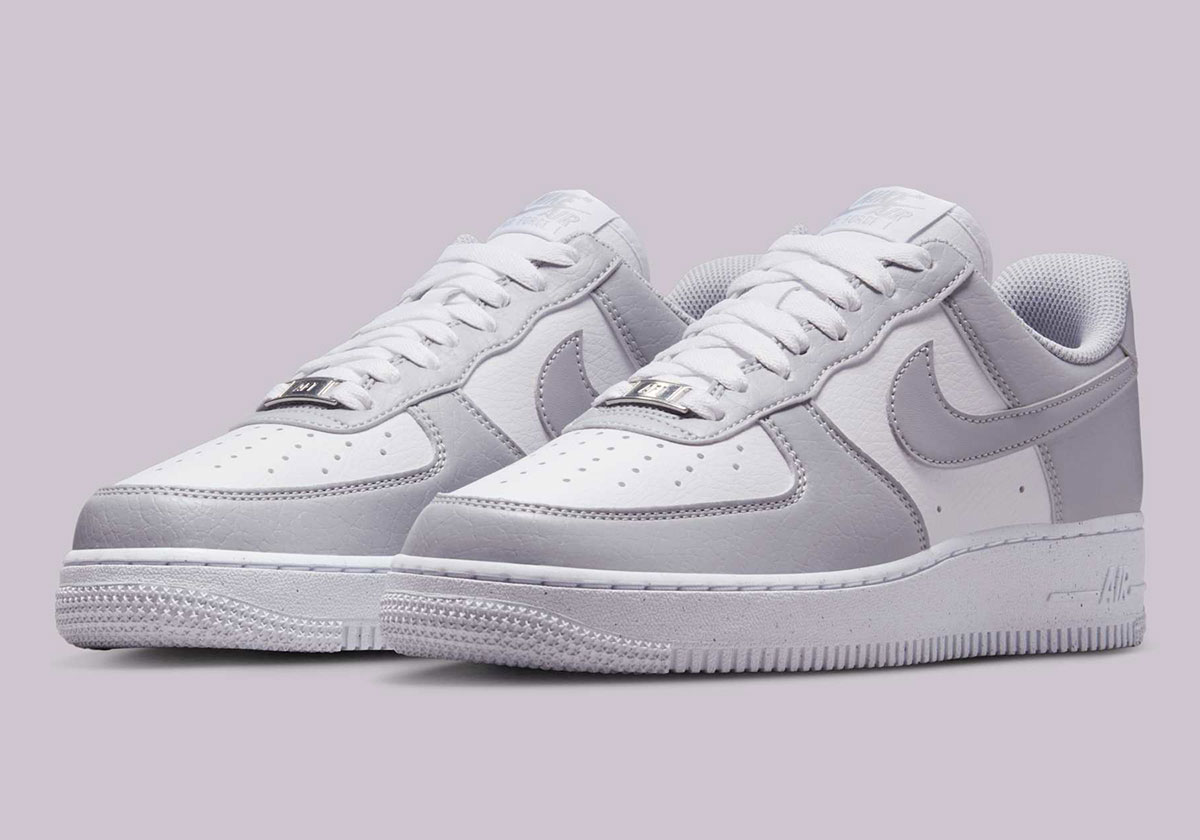 The Nike Air Force 1 Low Next Nature Cleans Up In "White/Wolf Grey"