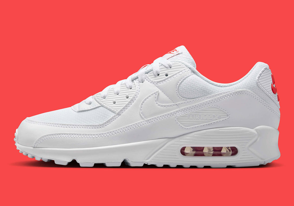 Nike Air Max 90 White Light Crimson Dm0029 118 5