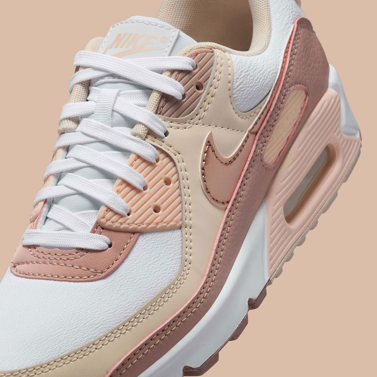 Nike Air Max 90 White Velvet Brown Particle Pink Washed Coral Pearl White Hq1783 100 4
