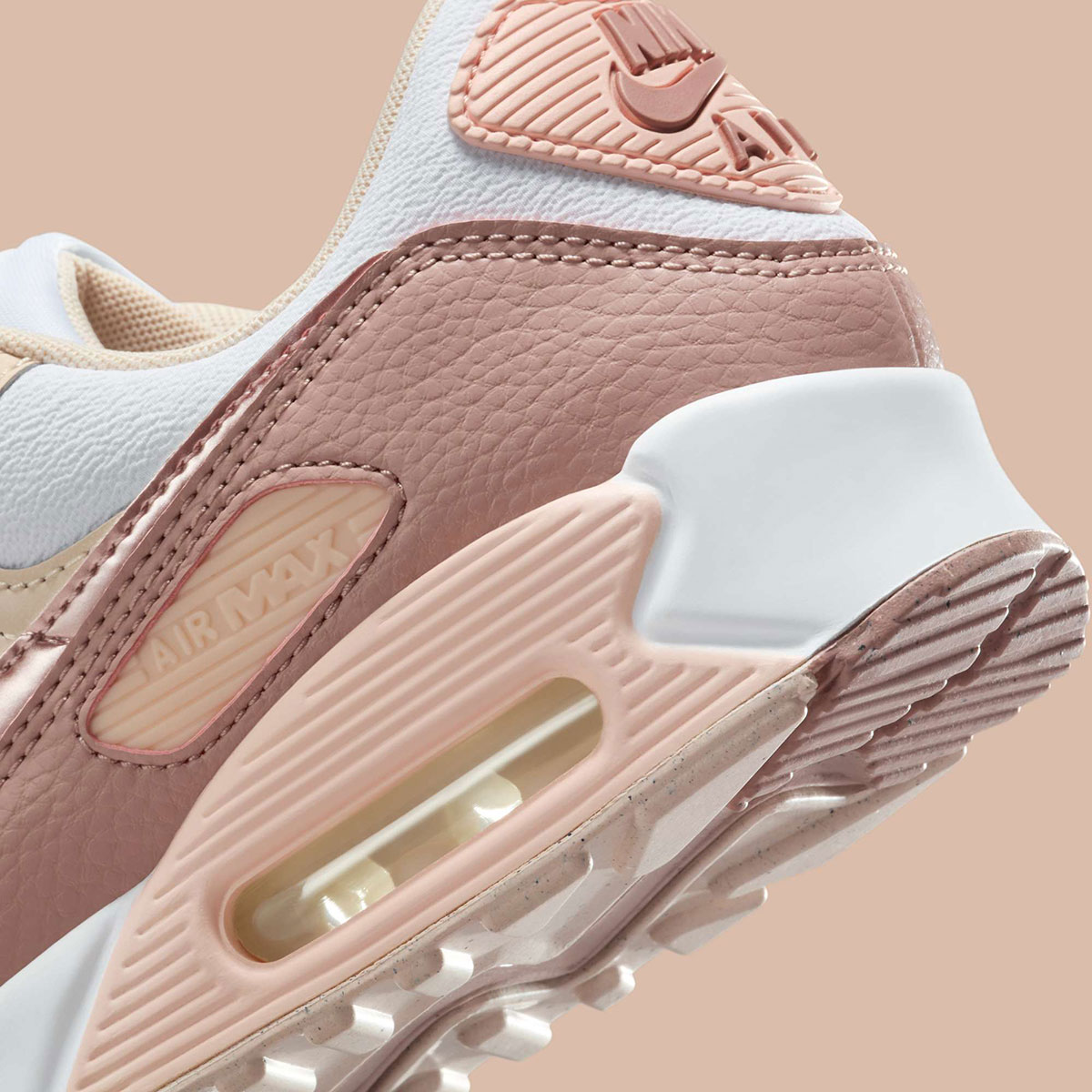 Nike Air Max 90 White Velvet Brown Particle Pink Washed Coral Pearl White Hq1783 100 5