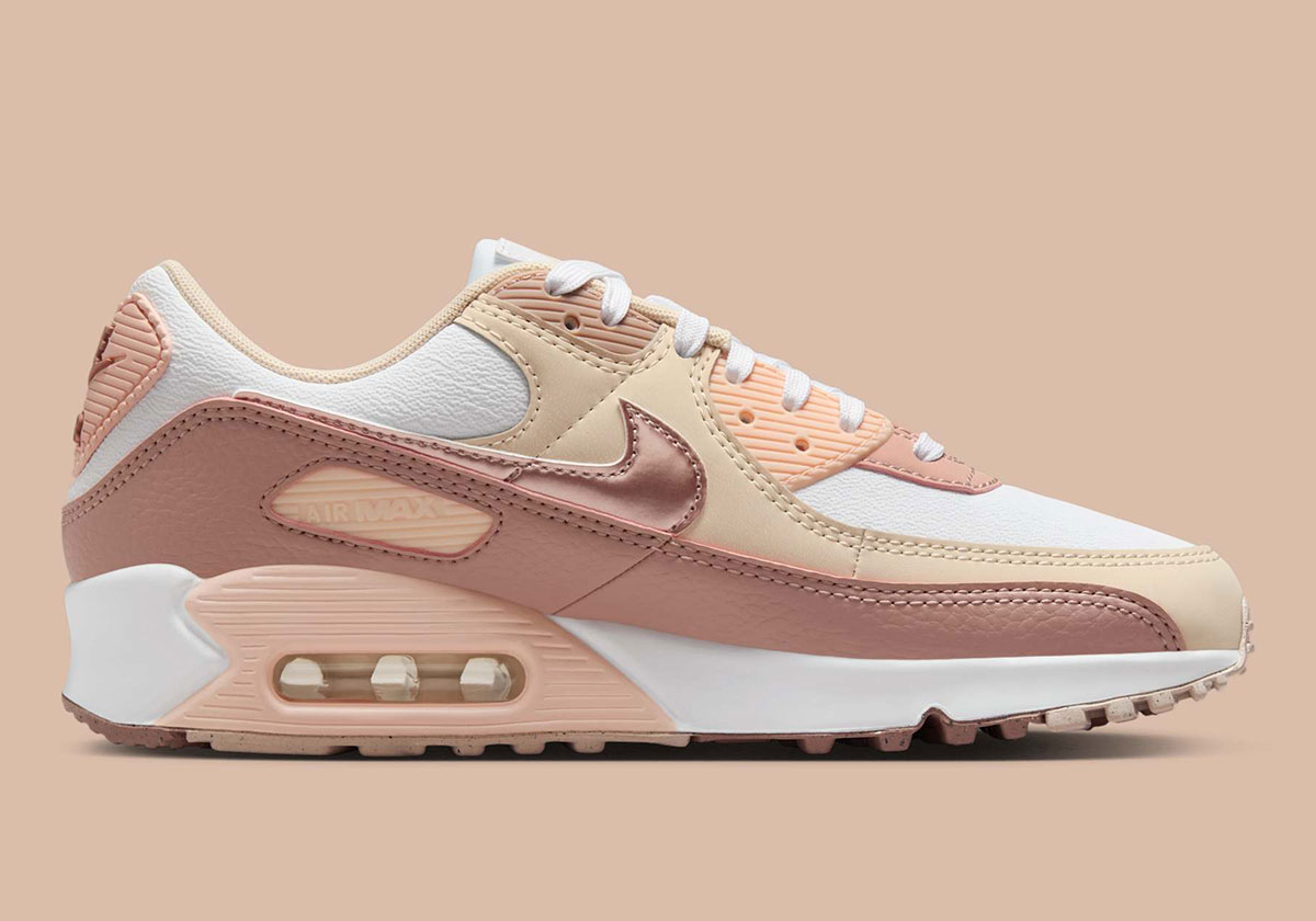 Nike Air Max 90 White Velvet Brown Particle Pink Washed Coral Pearl White Hq1783 100 6