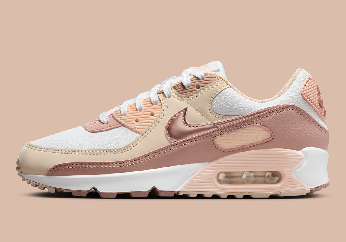 Nike Air Max 90 White Velvet Brown Particle Pink Washed Coral Pearl White Hq1783 100 8