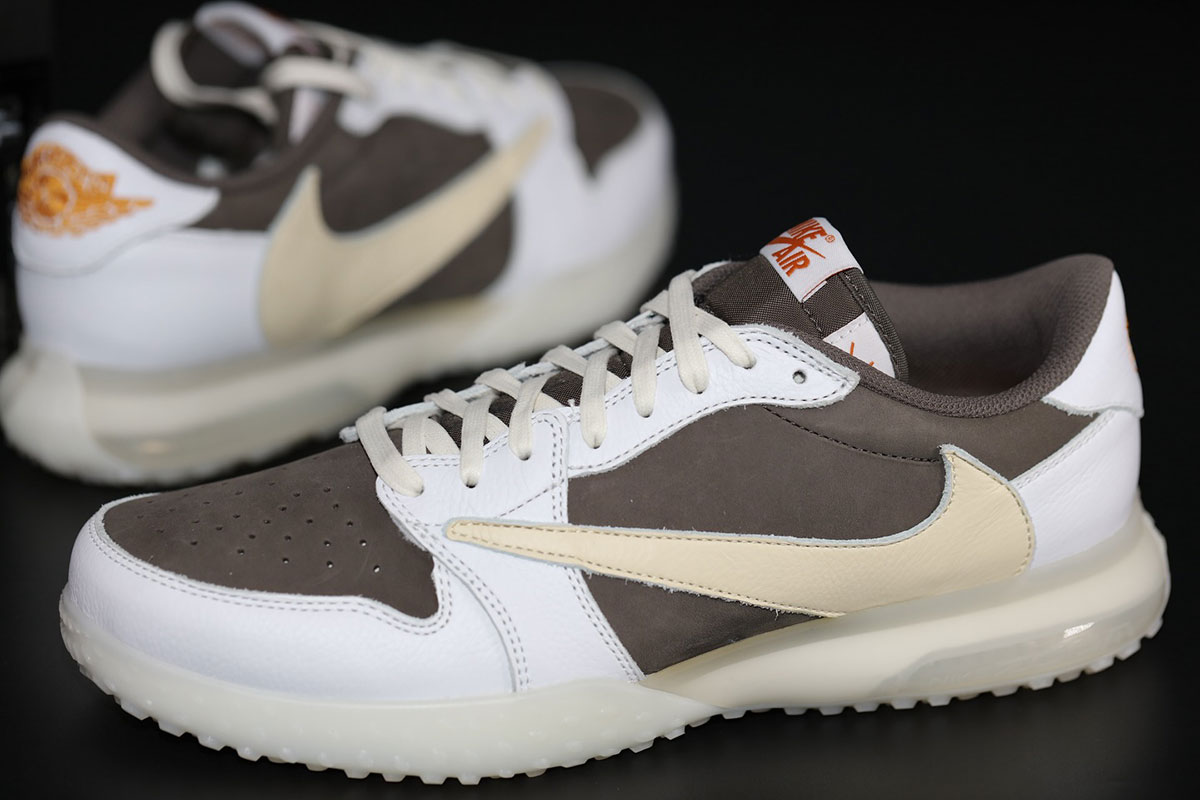 Up Close With The Travis Scott x Air Jordan 1 Low “Reverse Mocha” Turf Sample