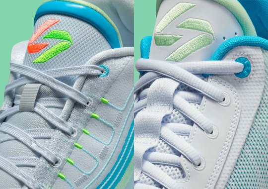 The Jordan Luka 4 And Luka .77 Surface In Mavericks-Esque “Laser Blue”