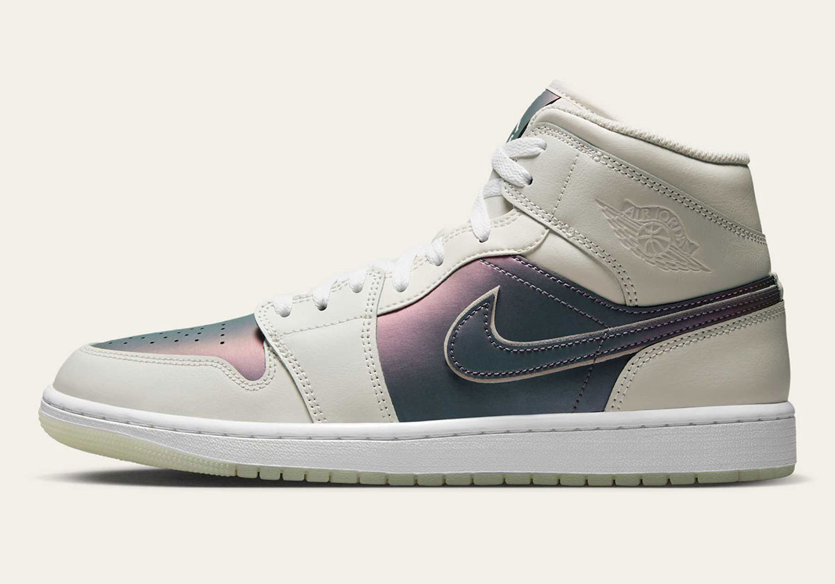 Air Jordan 1 Mid Iridescent Phantom White Ih4107 030 3