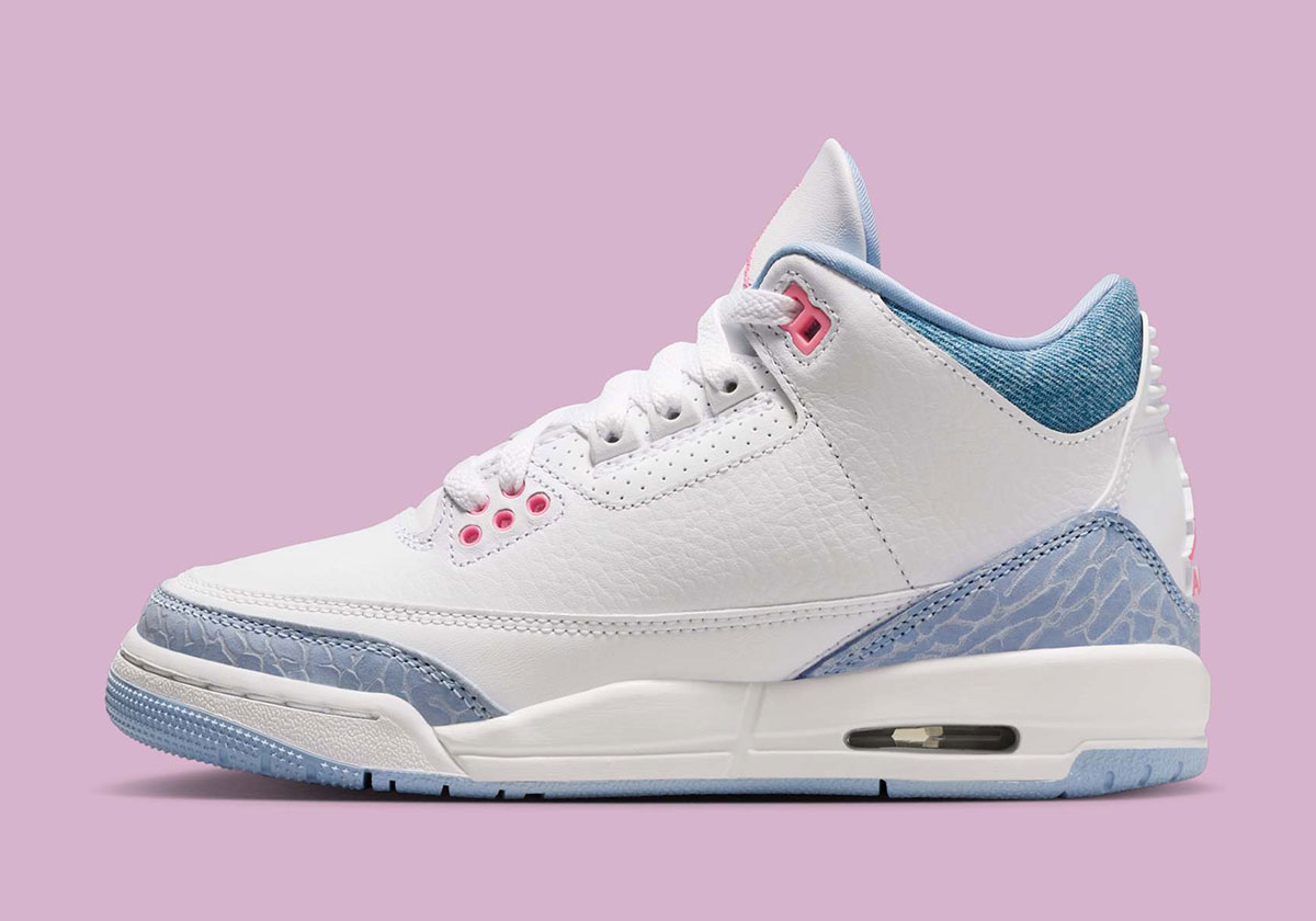 Air Jordan 3 Gs White Cobalt Bliss Football Grey Pink Glow Hq0784 101 5