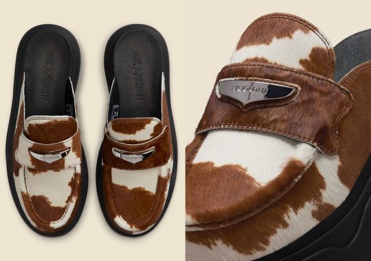 AVAILABLE NOW: Air Jordan Loafer Mule "Cow Print"