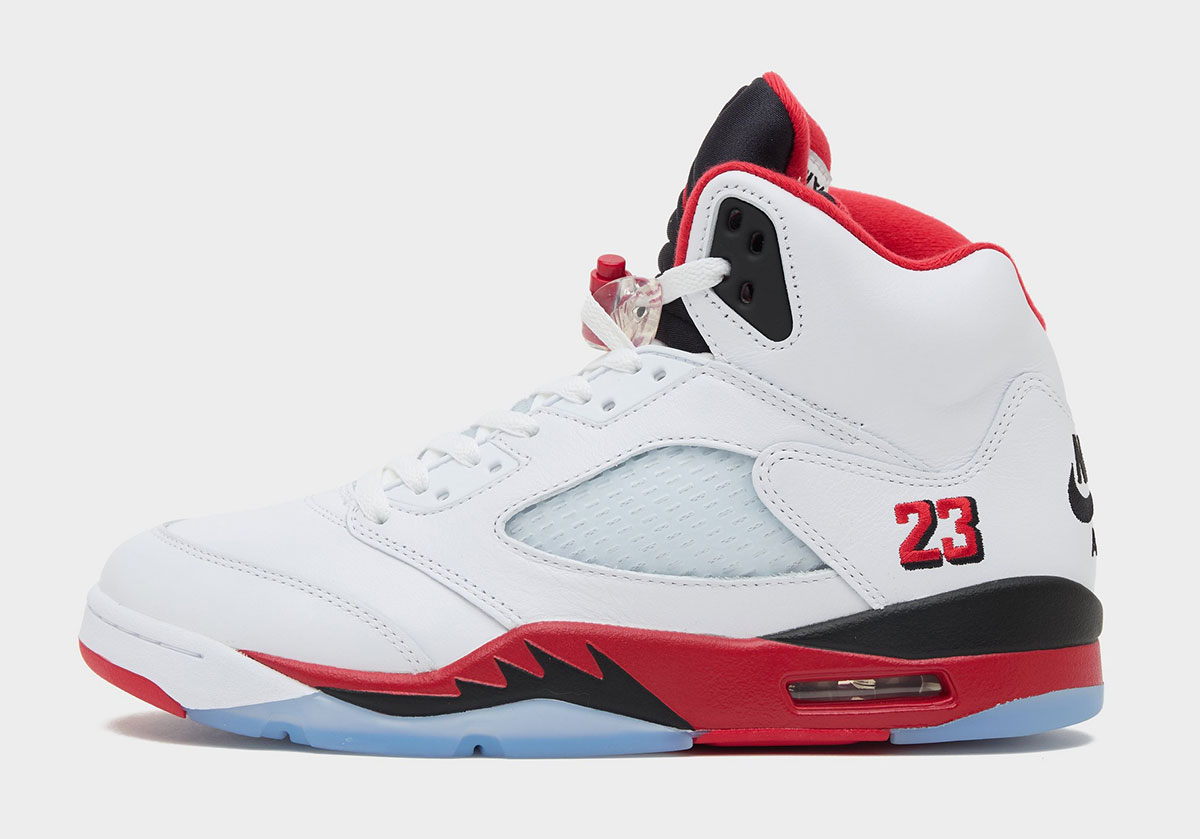 Jordan 5 Fire Red Black Tongue 2025 5
