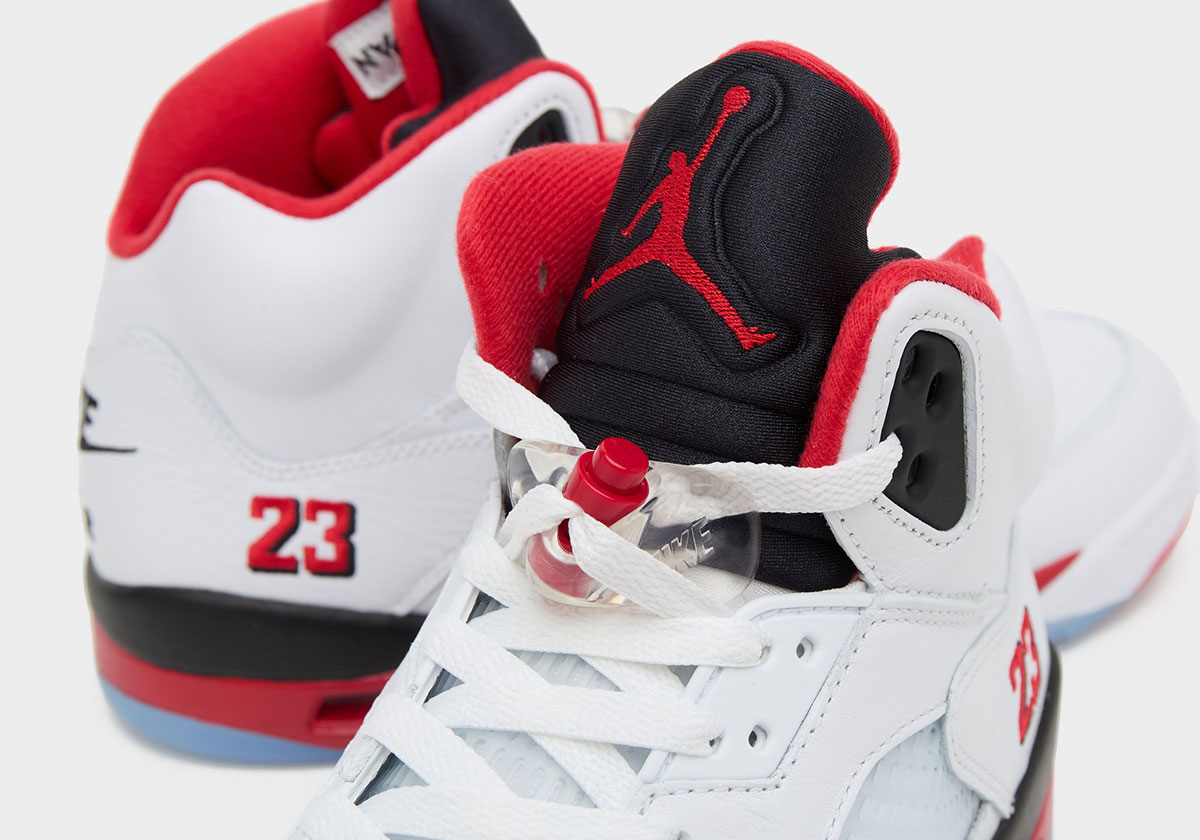 Jordan 5 Fire Red Black Tongue 2025 6