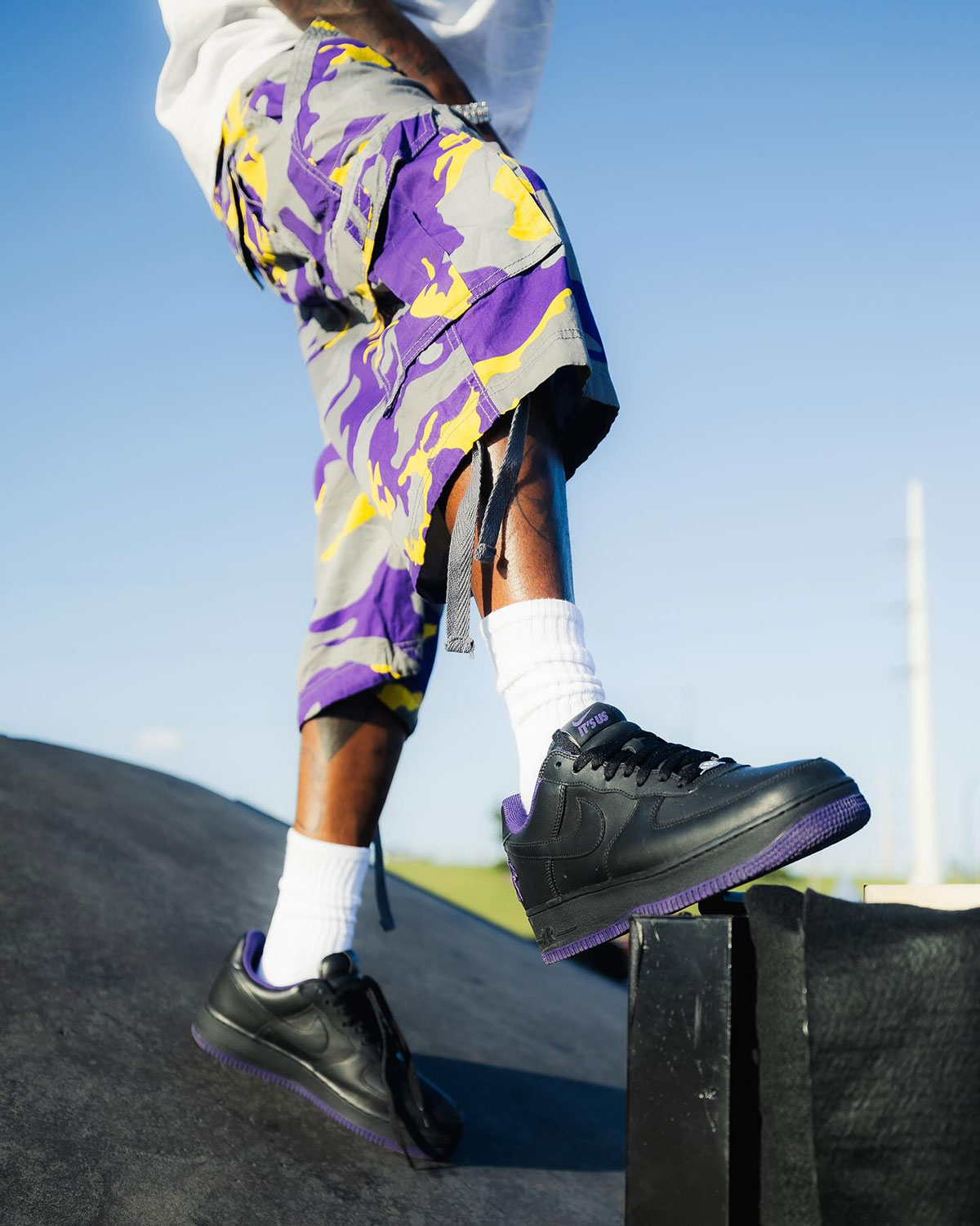 Lil Yachty Nike Air Force 1 Its Us Black Purple 4