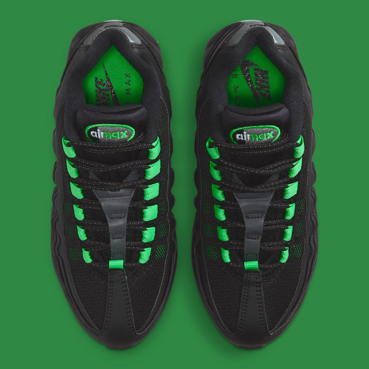 Nike Air Max 95 Og Gs Black Green Shock Pearl Grey Ii4130 009 3