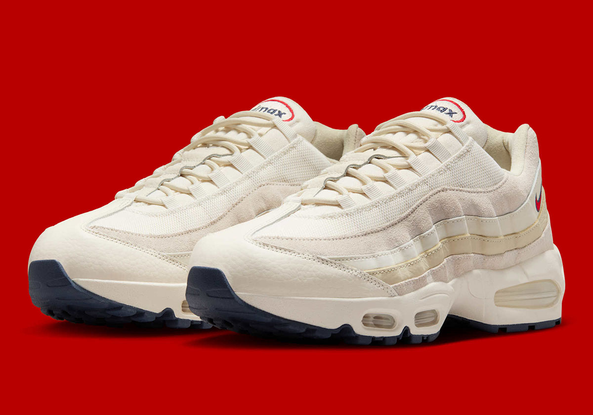 Nike Air Max 95 Og Pale Ivory Light Khaki Sail University Red Ih4378 110 1