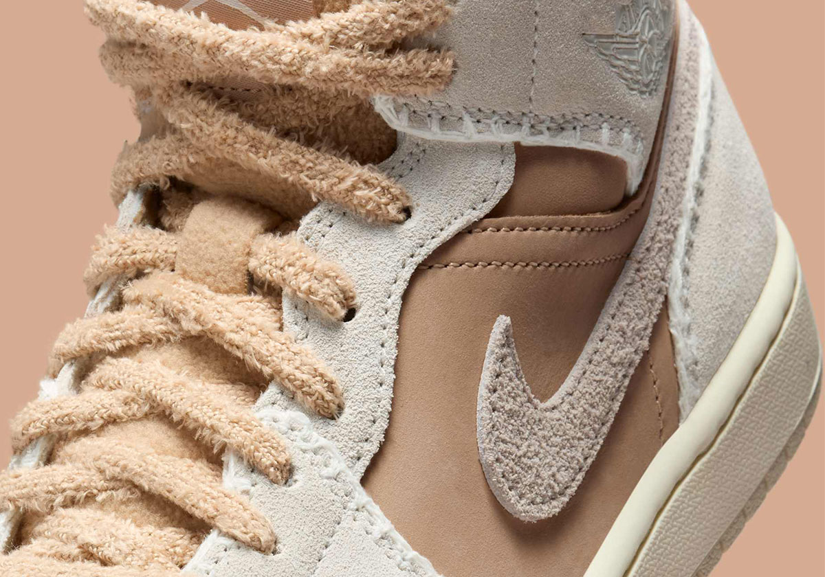 The Air Jordan 1 Mid Gets Cozy With A Fuzzy Tongue