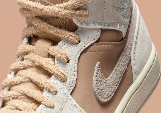 The Air Jordan 1 Mid Gets Cozy With A Fuzzy Tongue