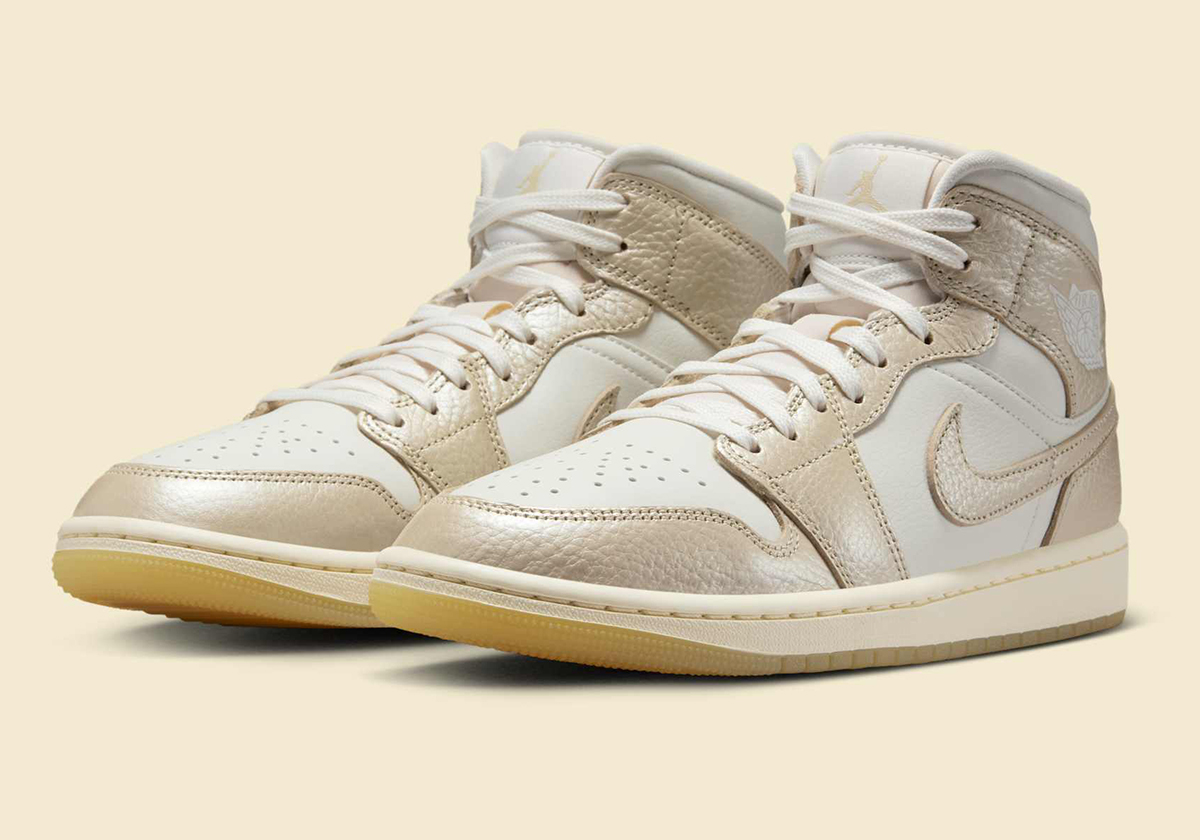 Air Jordan 1 Mid Sail Pale Ivory Team Gold Hv5159 100 6