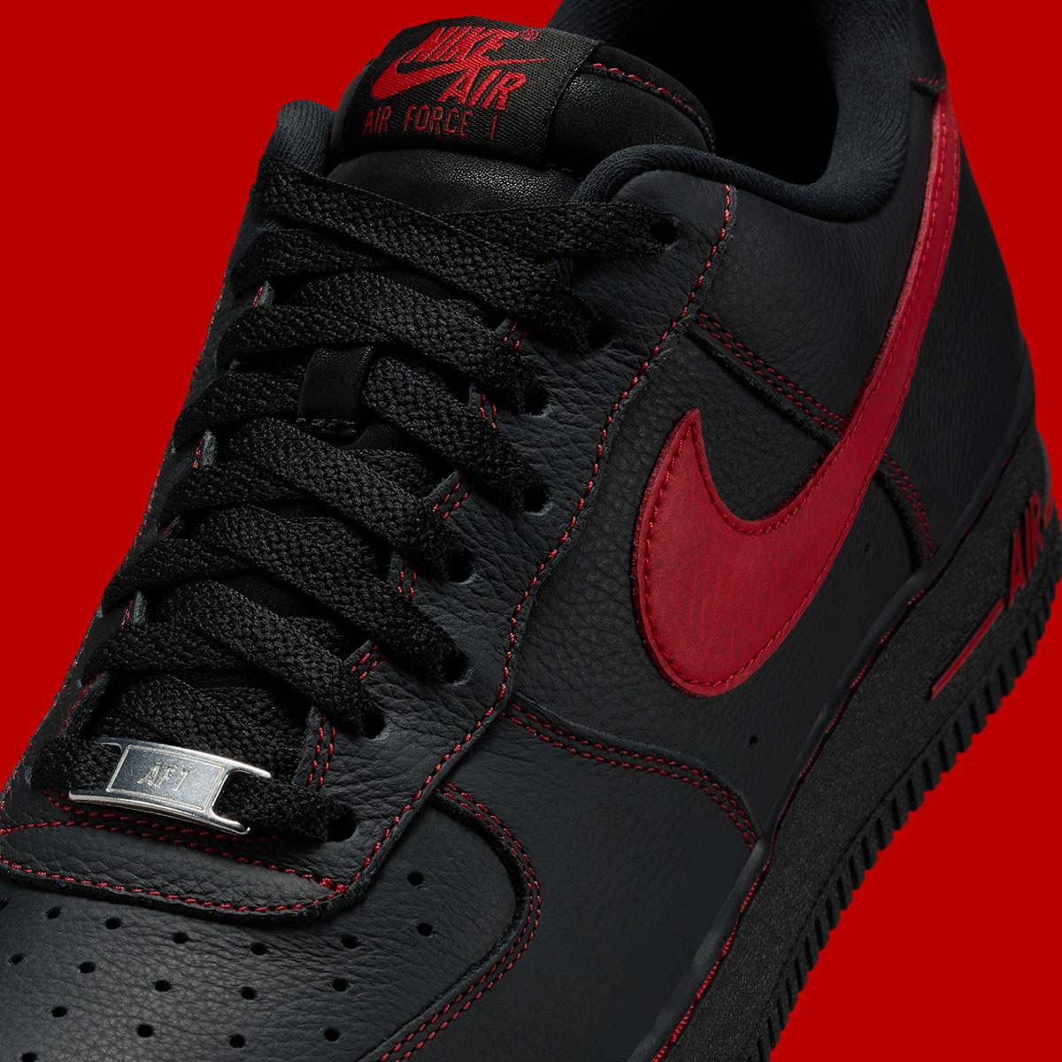 Nike Air Force 1 Low Black Varsity Red Hq2037 005 8