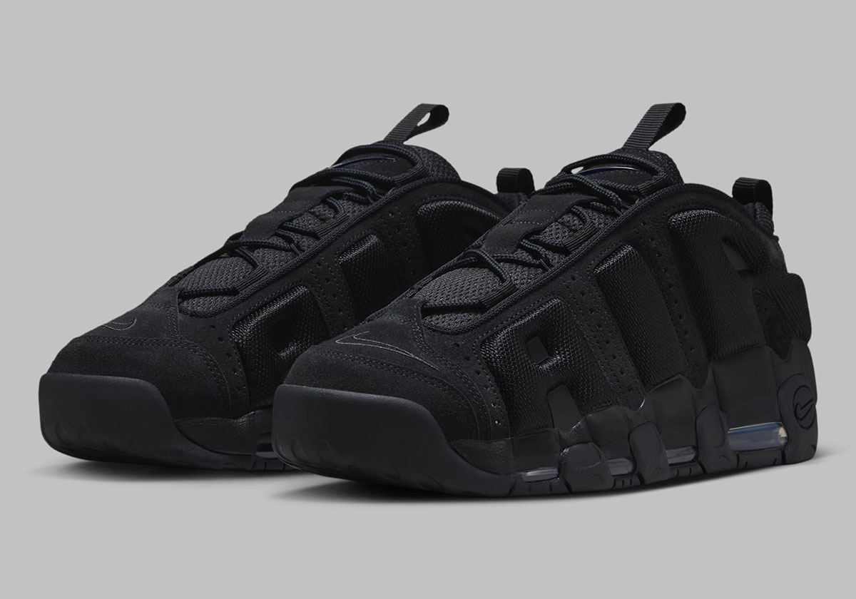 The Nike Air More Uptempo Low Hides In "Triple Black"
