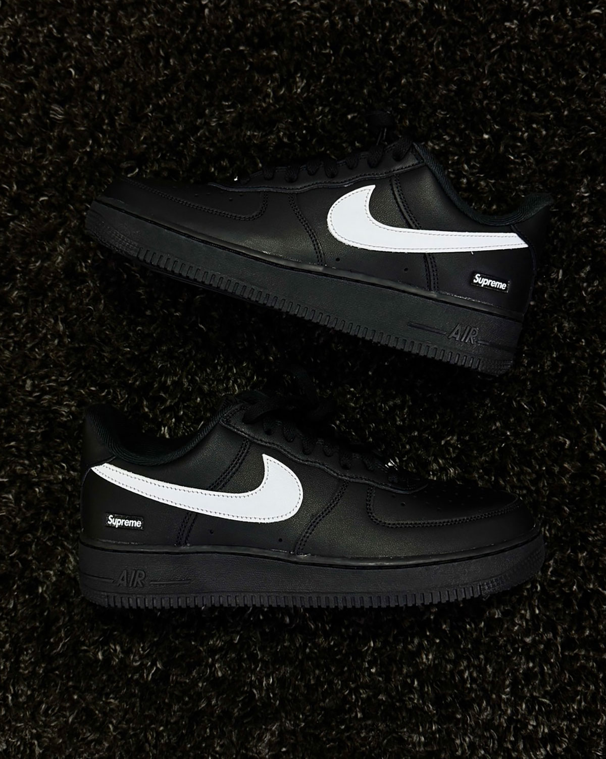 Supreme Nike Air Force 1 Black White Cu9225 002 4