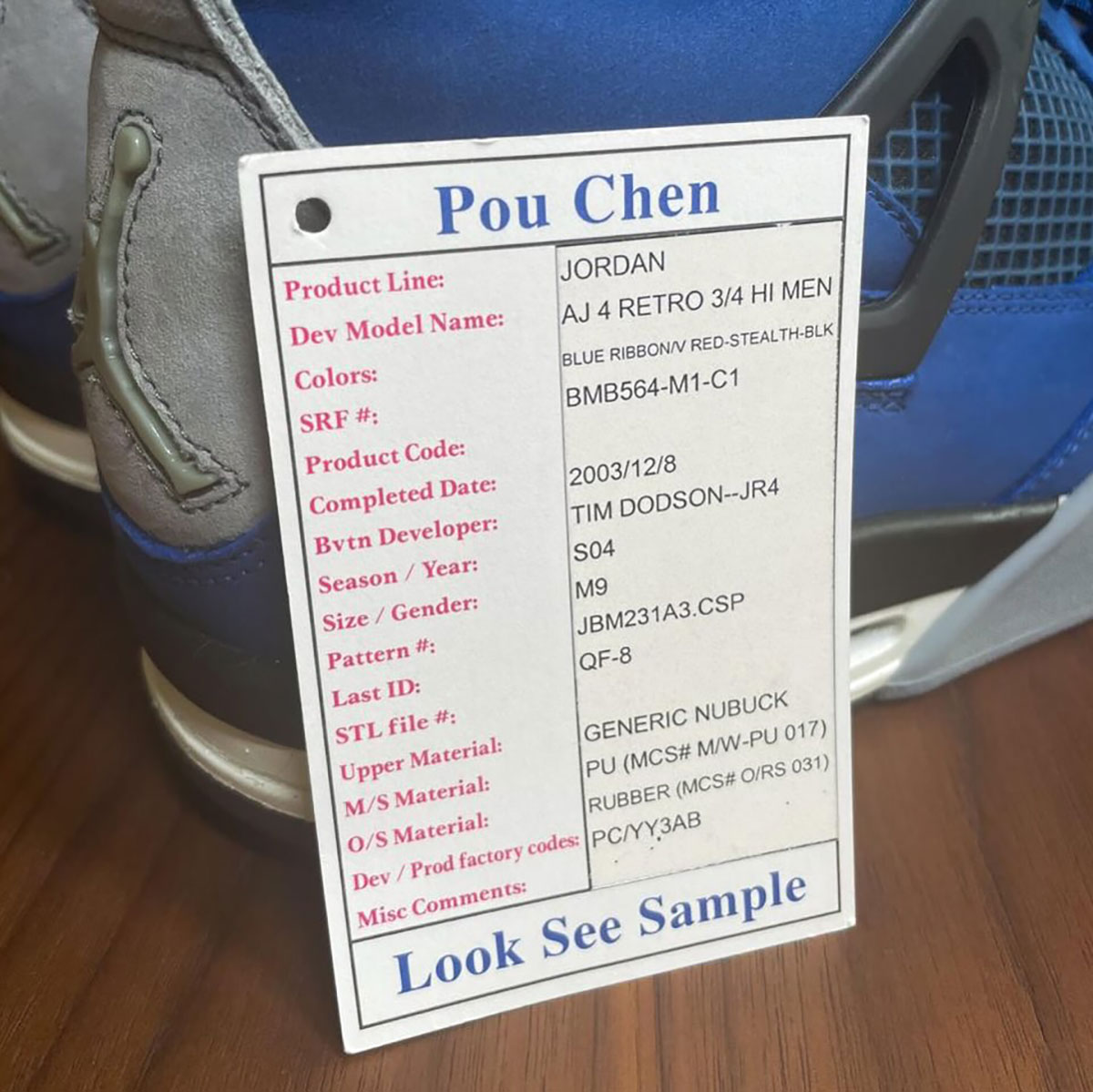 Undefeated Eminem Air Jordan 4 Sample 2