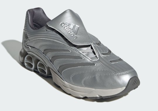 The adidas Predator Megaride Glistens In “Silver Metallic”