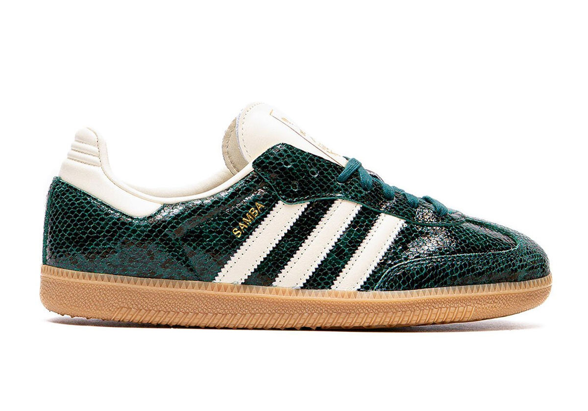 Adidas Samba Green Snakeskin Jr8848 2