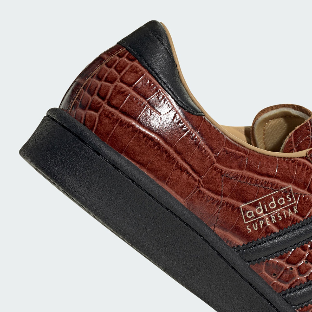 Adidas Superstar Vintage Fox Brown Croc Skin Jq3258 4