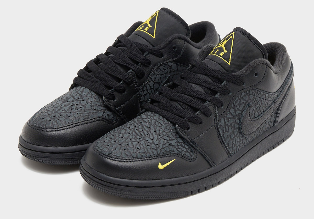 Air Jordan 1 Low Black Elephant Print Im6568 010 3