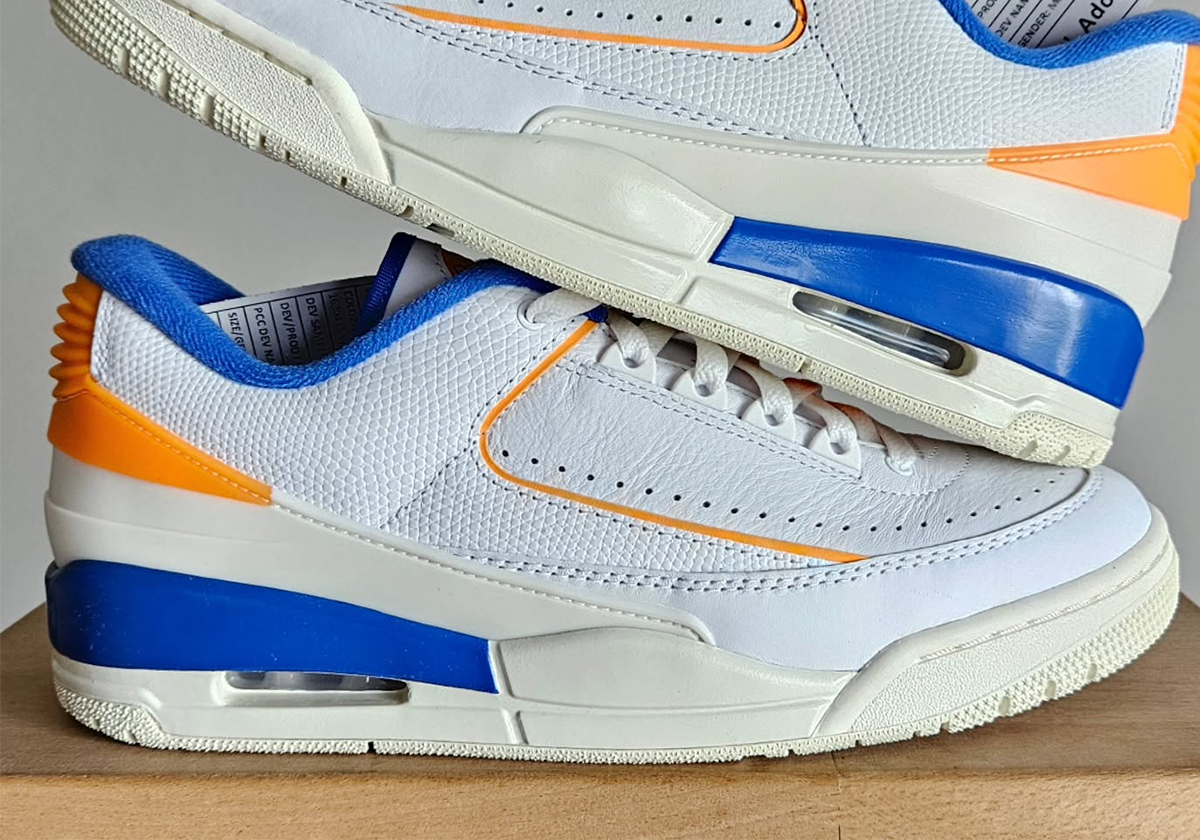 The Air Jordan 2/3 Hybrid Surfaces In "Knicks" Colors