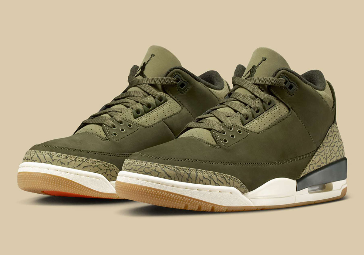 Official Images Of The Air Jordan 3 “Medium Olive” aka “Family Affair”