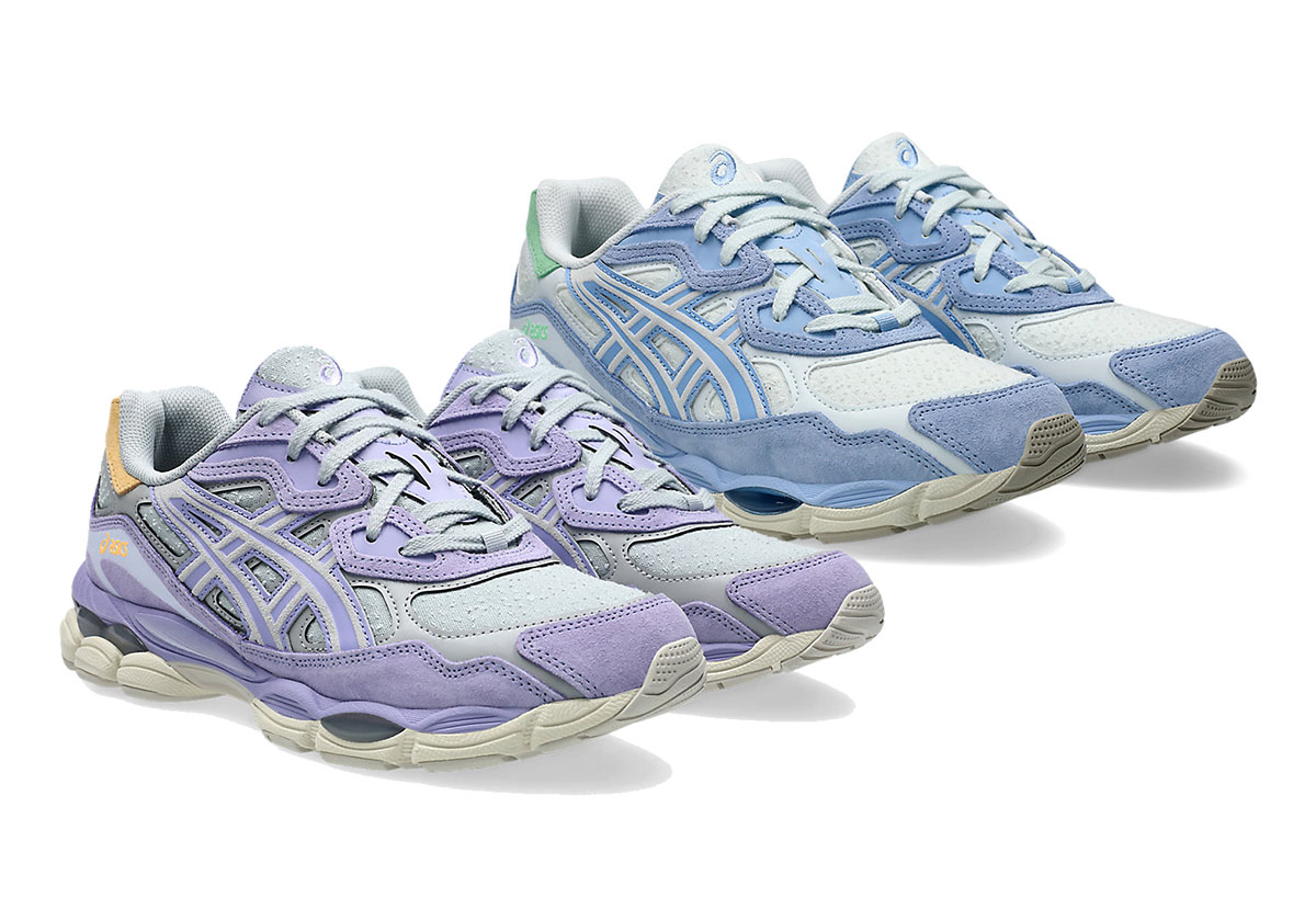 The ASICS GEL-NYC Sprouts "Broken Mesh" On A Pastel Two-Pack