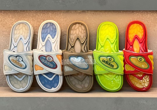 A Look At The Unreleased Bad Bunny adidas Reptossage Slides