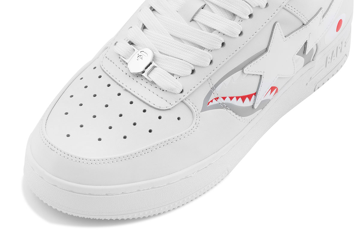 Bape Bapesta Shark White 4