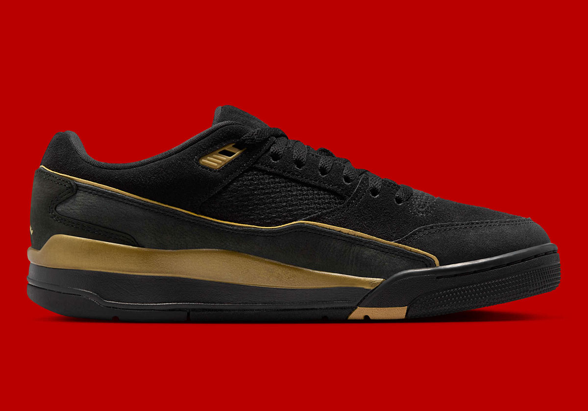 Jordan Flight Court Black Metallic Gold Hf3255 070 1
