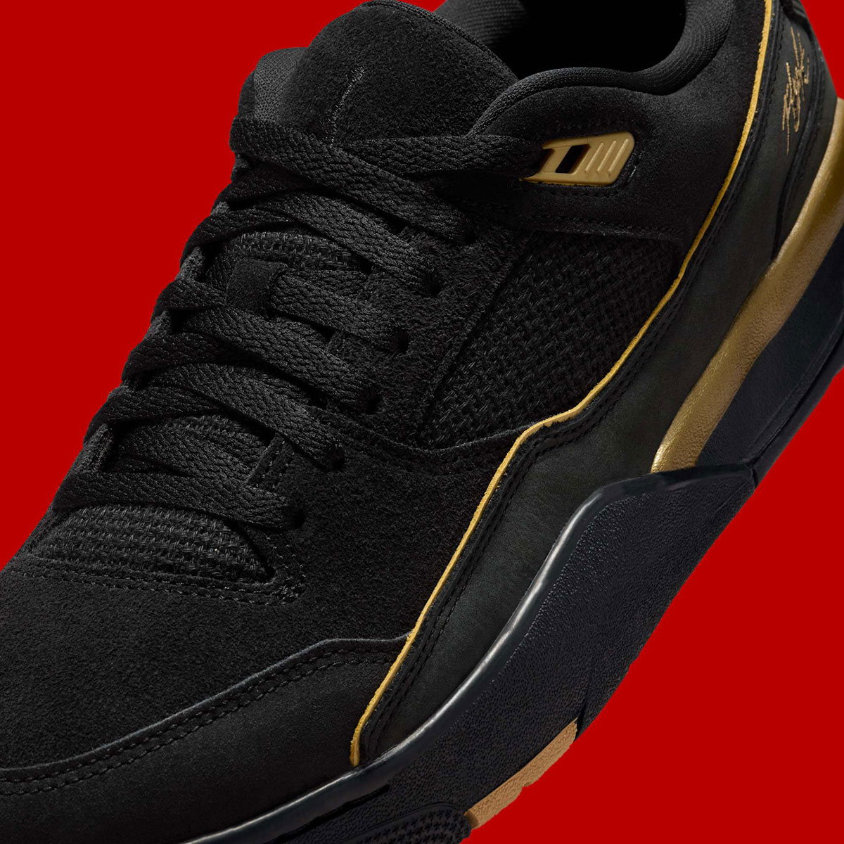 Jordan Flight Court Black Metallic Gold Hf3255 070 5